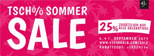 TSCHÖÖ SOMMER SALE