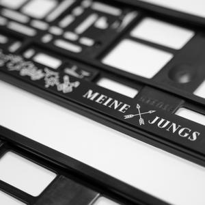 „MEINE JUNGS Icon“ License Plate Holder 2piece (black)
