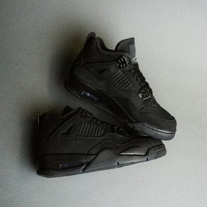 Air Jordan 4 Retro Black Cat (GS) (black / black / lt graphite)