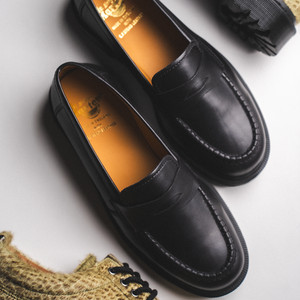 Delapre Penny Loafer - Made in UK (black)