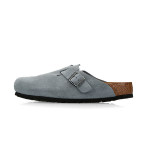 Birkenstock Boston Suede Leather - Regular Stone Blue