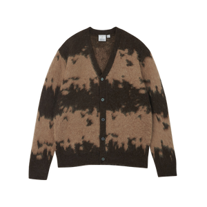 Gramicci Mohair Splatter Cardigan Taupe Splatter